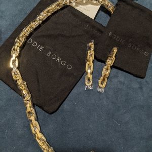 Eddie Borgo Chain Link Necklace Earrings Set